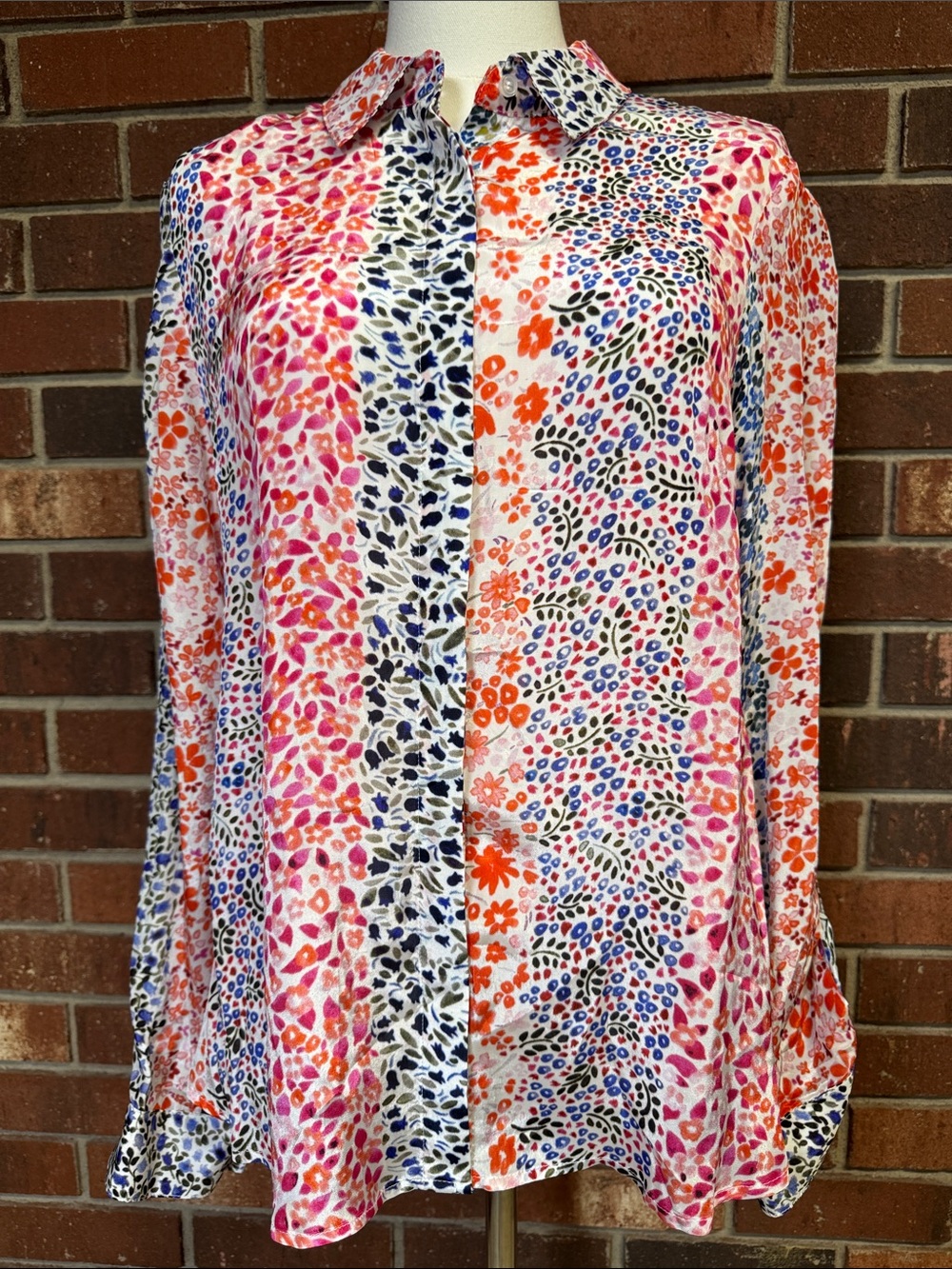 Renaur Calypso Combo Floral Blouse Size S/P